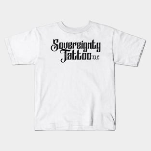 Sovereignty Tattoo Logo (black letter) Kids T-Shirt